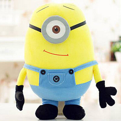 Despicable me 12'' 3D Eyes Plush Toy 25cm/50cm  Minions Stuffed Jorge Stewart Dave minion toy stuffed doll Smile 96413/16