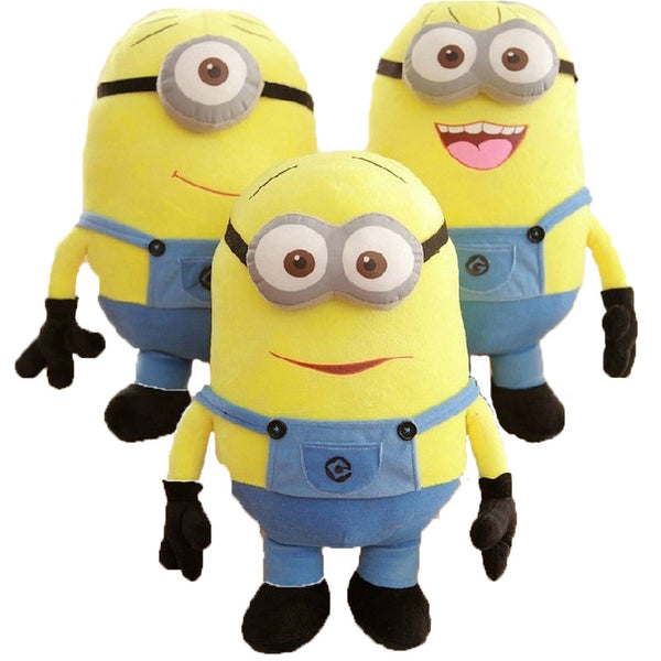 Despicable me 12'' 3D Eyes Plush Toy 25cm/50cm  Minions Stuffed Jorge Stewart Dave minion toy stuffed doll Smile 96413/16