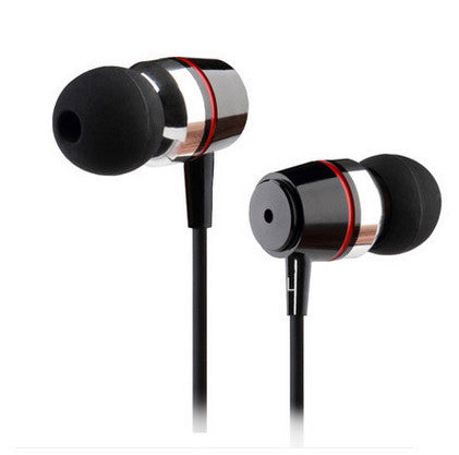 Freeshipping Super bass clear voice earphone Metal-Ear Headphones Mobile Computer MP3 Universal 3.5MM headphone amazing sound