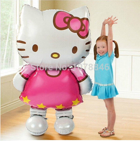 small size 80cm Hello Kitty  foil balloons cartoon happy birthday decoration wedding party inflatable air balloons Classic toys