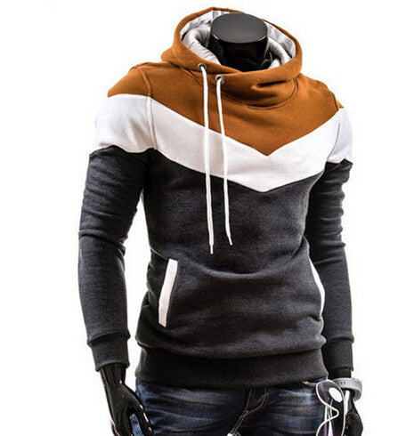 IMC Patchwork Hooded Slim fit Thick fleece sweat men's clothing