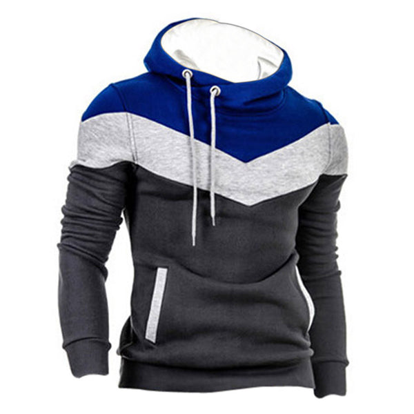 IMC Patchwork Hooded Slim fit Thick fleece sweat men's clothing