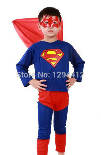 Free shipping spider-man black Spiderman superman batman zorro party cosplay costume kid's Halloween gift play clothes Hot sale