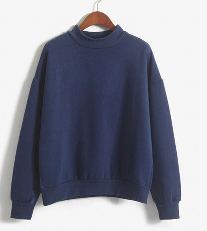 2015 women sweatshirt Europe and the United States candy color code loose long sleeve harajuku style pullover cashmere hoodies