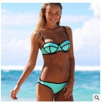 Bikinis Set woman 2015 bathing suits Sexy contract color Swimsuit Swimwear Women Push Up Fling Bikinis bkn099