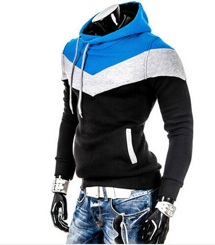 IMC Patchwork Hooded Slim fit Thick fleece sweat men's clothing