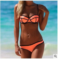 Bikinis Set woman 2015 bathing suits Sexy contract color Swimsuit Swimwear Women Push Up Fling Bikinis bkn099