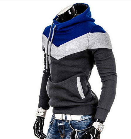 IMC Patchwork Hooded Slim fit Thick fleece sweat men's clothing